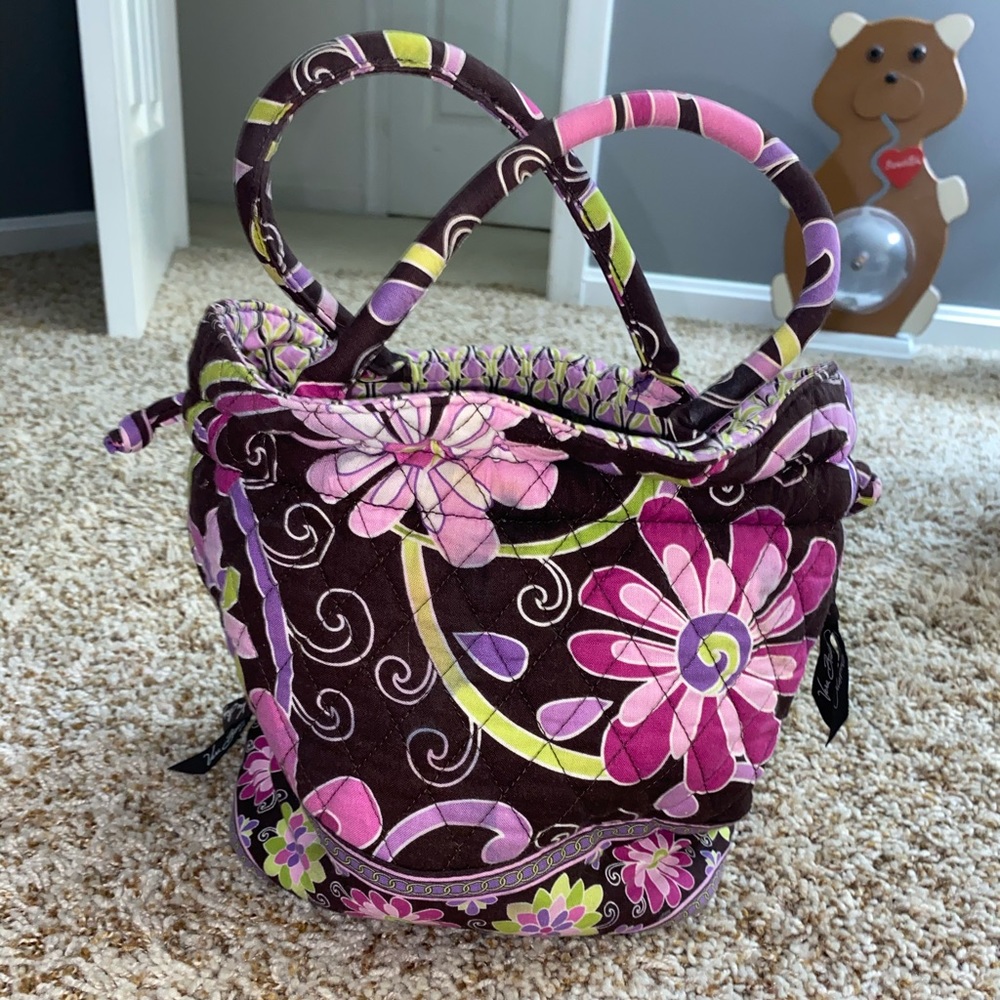 Vera Bradley makeup tote with side pockets